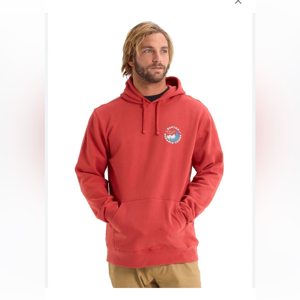 Men’s Burton Mill Pond Pullover Hoodie In Burnt Orange Size Small